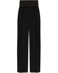 Balmain - Wool Trousers With Stitching On The Legs - Lyst