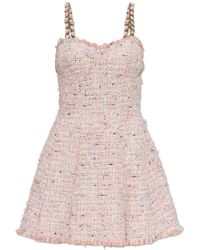 Balmain - Tweed Dress With Straps - Lyst