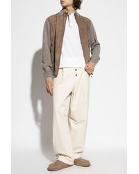 Paul & Shark - Suede Jacket With Wool Inserts - Lyst