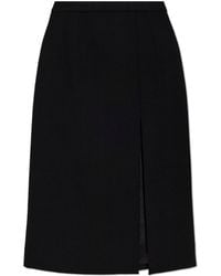 Dolce & Gabbana - Wool Skirt With A Slit - Lyst