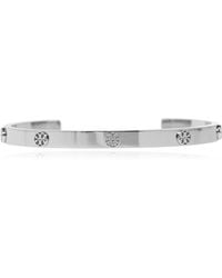 Tory Burch - Brass Bracelet With Logo - Lyst