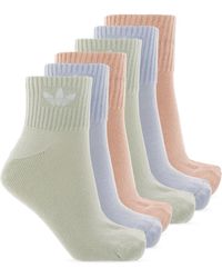 adidas Originals - Six-Pack Of Socks - Lyst