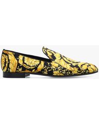 Versace - Barocco-Printed Loafers - Lyst