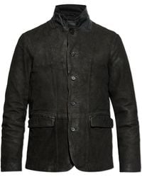 AllSaints - Suede Jacket Survey With Vintage Effect - Lyst