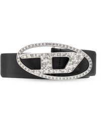 DIESEL - Leather Belt 'Oval D Logo B-1Dr' - Lyst