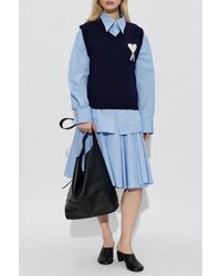 Ami Paris - Pleated Skirt - Lyst