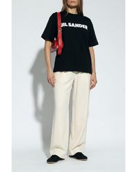 Jil Sander - T-Shirt With Printed Logo - Lyst