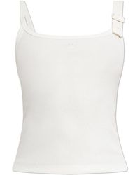 Courreges - Ribbed Sleeveless Top - Lyst