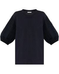 Moncler - Top With Puffy Sleeves - Lyst