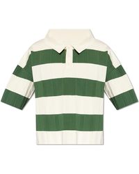 Jacquemus - Le Polo Bimini Stripe-pattern Stretch-knit Polo Shirt - Lyst
