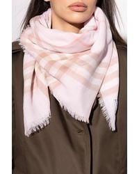 Burberry - Wool Scarf - Lyst