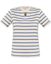 Tory Burch - Striped Pattern T-Shirt - Lyst