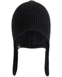 MM6 by Maison Margiela - Wool Beanie With Logo Patch - Lyst