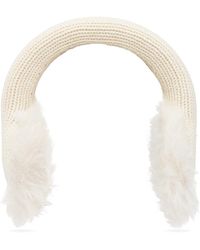Moncler - Wool Ear Warmers With Logo Patch - Lyst