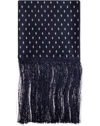 Ferragamo - Silk Scarf With Fringes - Lyst