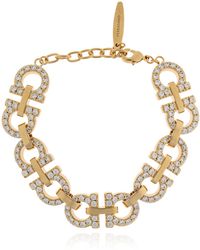 Ferragamo - Bracelet With Shimmering Crystals - Lyst
