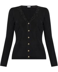 Balmain - Cardigan With Lace Trim - Lyst