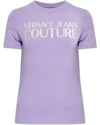 Versace Jeans Couture - T-Shirt With Printed Logo - Lyst