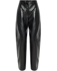Givenchy - Leather Wide-Leg Trousers - Lyst