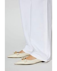 Versace - Leather Ballet Flats With Medusa Head - Lyst
