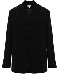 Loewe - Wool Blazer With Open Lapels - Lyst