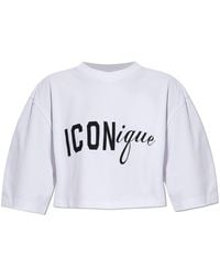 DSquared² - Short Top With Logo - Lyst