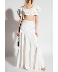 Cult Gaia - ‘Sinay’ Crop Top With Puff Sleeves - Lyst