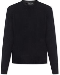 Tom Ford - Cashmere Sweater With Embroidered Logo - Lyst