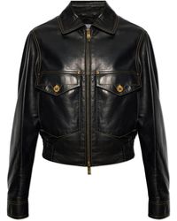 Versace - Leather Jacket - Lyst