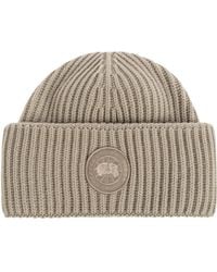 Canada Goose - Wool Beanie With Logo Patch - Lyst
