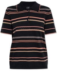 Paul Smith - Polo Shirt With Stripe Pattern - Lyst