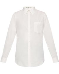 Acne Studios Logo-embroidered Shirt - White