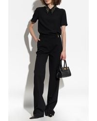 Versace - Top With Applications On The Collar - Lyst