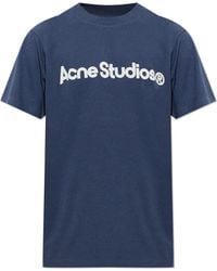Acne Studios - Cotton T-Shirt With Logo - Lyst