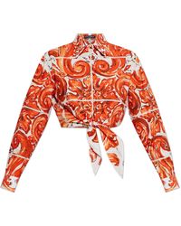 Dolce & Gabbana - Top With "Majolica" Print - Lyst