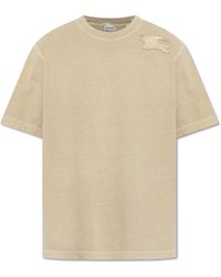 Burberry - T-Shirt With Patch, ' - Lyst