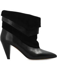 Isabel Marant - Suede Heeled Ankle Boots "Lyone" - Lyst