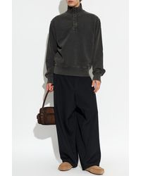 Entire studios - Sweatshirt With A Button-Up Collar - Lyst