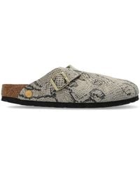 Birkenstock - 'Boston Rivet Logo' Slides - Lyst