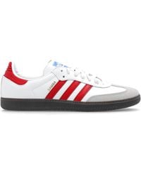 adidas Originals - White And Better Scarlet Samba Og Trainers - Lyst