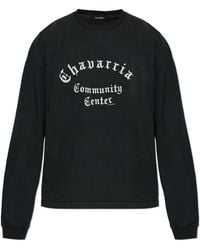Willy Chavarria - Cotton T-Shirt 'Community Center Ls Buffalo' - Lyst