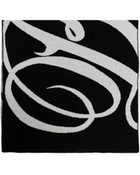 Balenciaga - Wool Scarf With Logo - Lyst