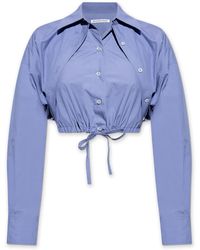 T By Alexander Wang - Cropped Shirt - Lyst