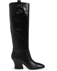 Jil Sander - Leather Heeled Boots "Lune" - Lyst