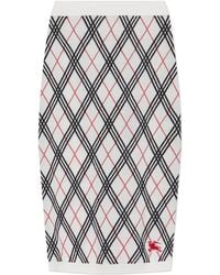 Burberry - Plaid Pattern Skirt - Lyst