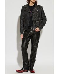 DSquared² - Leather Jacket With A Vintage Effect - Lyst