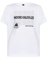 Moose Knuckles - T-Shirt With Printed Logo - Lyst
