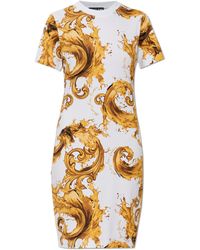 Versace Jeans Couture - Dress With 'Barocco' Pattern - Lyst