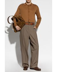 Versace - Cardigan With Logo Patch - Lyst