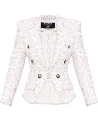 Balmain - Tweed Blazer - Lyst